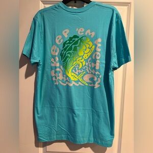 Costa Del Mar Keep Em Wet Graphic Tee Turquoise Fish Shirt Mens NWT